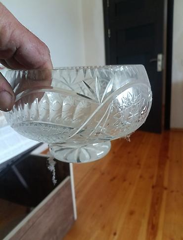 Digər dəstlər və servizlər: Kəsimli şüşə qablar dəsti - Material: qalın, şəffaf kəsimli şüşə - — 5