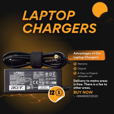 Noutbuklar üçün adapterlər: Laptop Chargers
Guaranteed