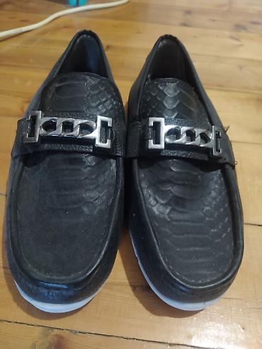черные мужские мокасины: Qara kişi loaferləri 1 dede giyinilib - Üst material: ilan dərisi — 1