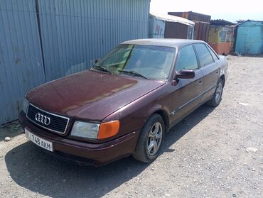 куплю машину не на ходу: Автомобиль Audi 100 в кузове седан, представленный в тёмно-бордовом