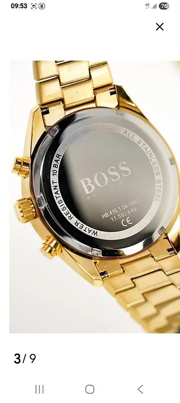 Классикалык сааттар: Hugo Boss BOSS – мужские наручные часы-хронограф в золотистом — 4