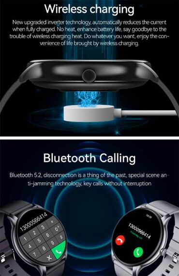 Ručni satovi: Nov pametni sat sa dva kaiša silikonskim i metalnim. Širina kaiša je — 8