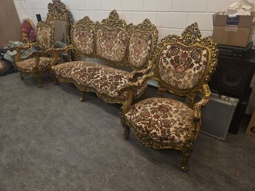 Stilske garniture: Luksuzni barokni set garniture za sedenje – 3 dela - Sastav: trosed — 6