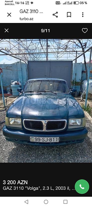 maşın satisi: QAZ 3110: 2.3 l | 2003 il 192300 km Sedan — 1