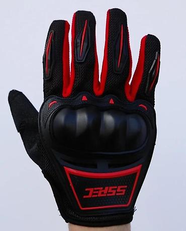 Oprema za bicikliste: Motorističke zaštitne rukavice – crno/crvene - Ojačani štitnici za — 2