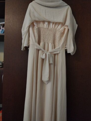 Haljine: Elegantne dugačke haljine – set od 2 modela 1) Krem večernja/boho — 3