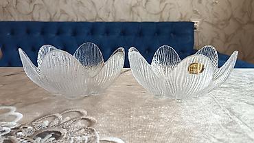 Qab-qacaq və mətbəx ləvazimatları: Şüşə qab dəsti – 2 ədəd BOGEMA Diametr 15 sm - Material: qalın, şəffaf — 1