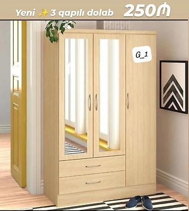 Paltar dolabları, qarderoblar: G_1 geyim dolabları Model 1 – 2 qapılı (ağ) - Ölçü: 200 × 90 × 47 sm — 4