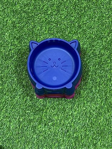su zambagi: Məhsul: Pişik motivli plastik yem/qab su qabı - Şirin pişik qulaqları — 3