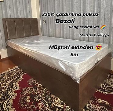 carpayı tek: Bazalı tək nəfərlik çarpayı - Qiymət: 220₼ - Çatdırılma: pulsuz - — 1