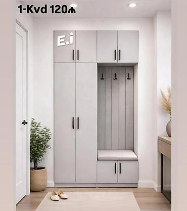 sifanerler: Dəhliz üçün modul şkaf sistemi - Rəng: açıq boz, mat səth - Material — 1