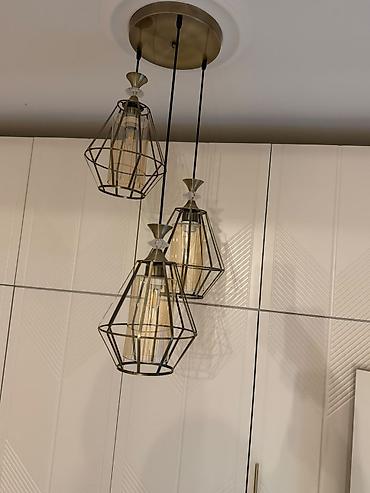 keramik tava: Çılçıraq, 3 lampa, Metal — 1