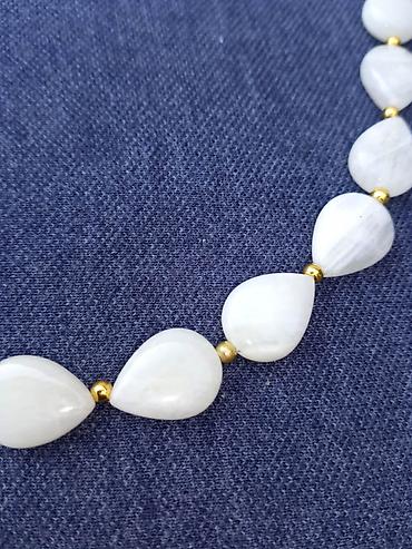 mesecev kamen gde kupiti: Ogrlica od Mlečnog Kvarca (Milky Quartz) - Prirodni mlečni kvarc — 3