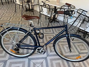 Şəhər velosipedləri: Şəhər kruizer tipli velosiped - Rəng: tünd mavi (korpus), qəhvəyi — 2