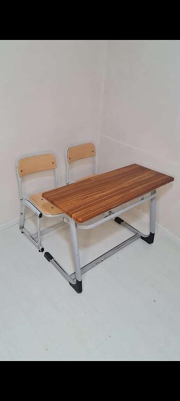 mebel materiali: Oğlan və qız üçün, İşlənmiş, Siyirməsiz, Parta, Stullar ilə — 2