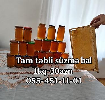 Tam təbii süzmə bal - Arı pətəyindən təzə süzülmüş, qatqısız bal -