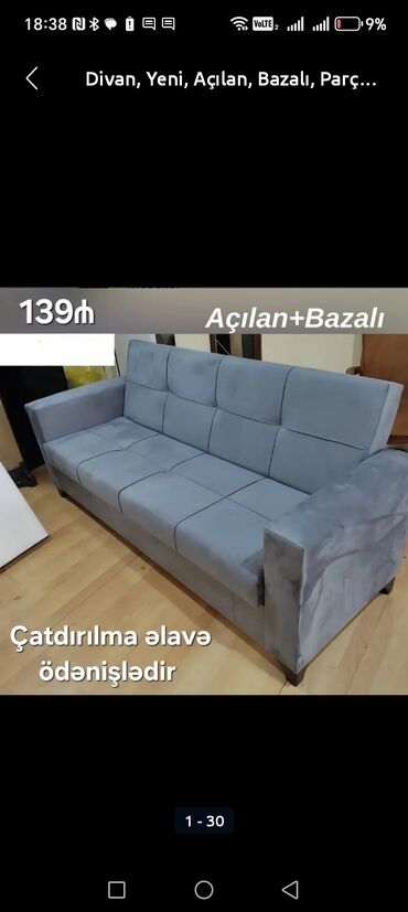 Divanlar: Divan, Yeni, Açılmayan, Bazasız, Nabuk, Ödənişli çatdırılma — 11