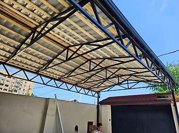reyka taxta: Metal konstruksiyalı üst örtük – həyət, dayanacaq və ya qaraj üçün. - — 1