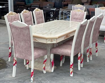stol taxta: Qonaq otağı üçün, Yeni, Açılmayan, Dördbucaq masa, 6 stul, Azərbaycan