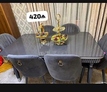 Masa dəsti satılır 420₼. Açılır. 6 oturcağı var.Ünvan