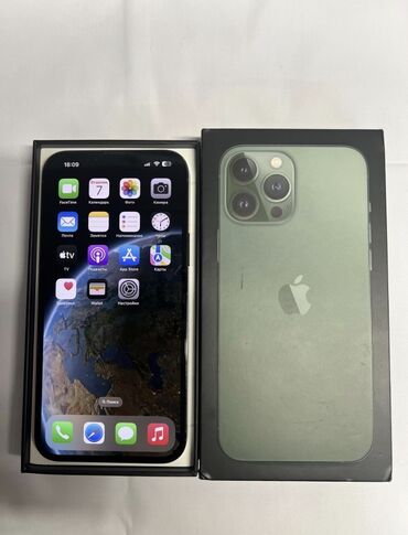 скупка кондиционеры: IPhone 13 Pro Max, Б/у, 128 ГБ, Alpine Green, Коробка, 79 %
