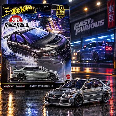 mitsubishi lancer evolution: Hot Wheels Premium kolleksiya modelləri – Metal/Metal gövdə və Real — 2