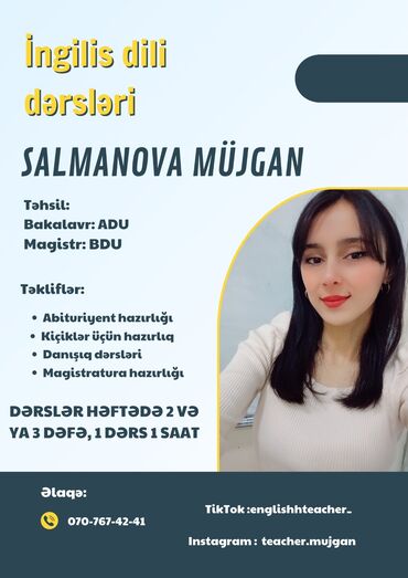Təhsil, elm: Ingilis dili dərsləri