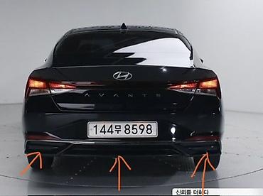 black edition: Задний диффузор/юбка бампера для Hyundai Avante (Elantra) CN7 - — 1