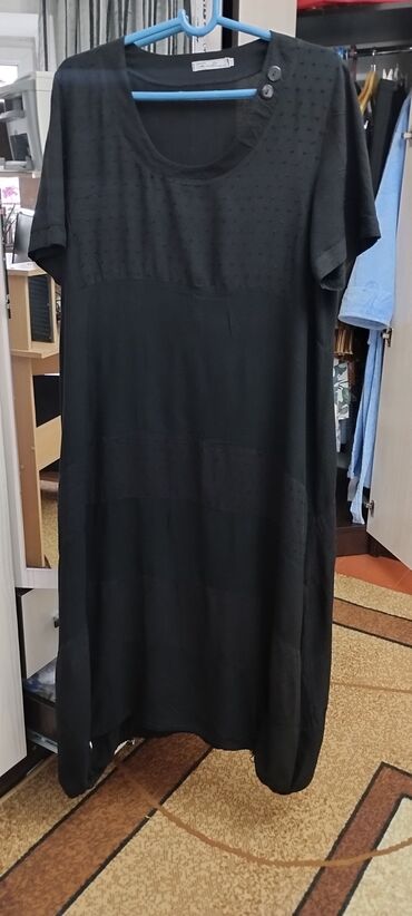 женское платье туника: Повседневное платье, Made in KG, Лето, Длинная модель, Шелк