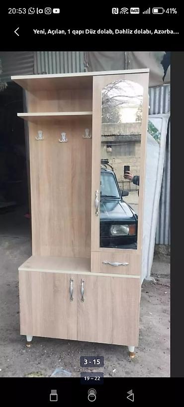 dehliz dolabi satilir: Düz dolab, Dəhliz üçün, Açılan, Korpuslu, 1 qapı — 5