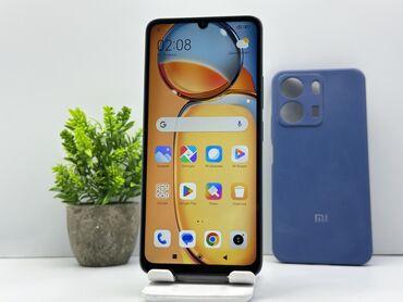 сотовый телефоны: Redmi, Redmi 13C, Б/у, 128 ГБ, цвет - Синий, 2 SIM
