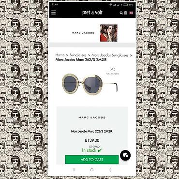 marc jacobs: Очки MARC JACOBS Комплект: Укрепленный футляр, коробка и документы — 3