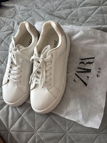 krosovkalar: Zara, Ölçü: 36, rəng - Ağ, Yeni — 3