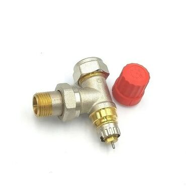 смесители для кухни: Termostatlı radiator klapanı (künc tip) - Radiator sistemləri üçün