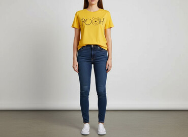 winnie the pooh t shirty: Winnie The Pooh, T-shirt damski, rozmiar L