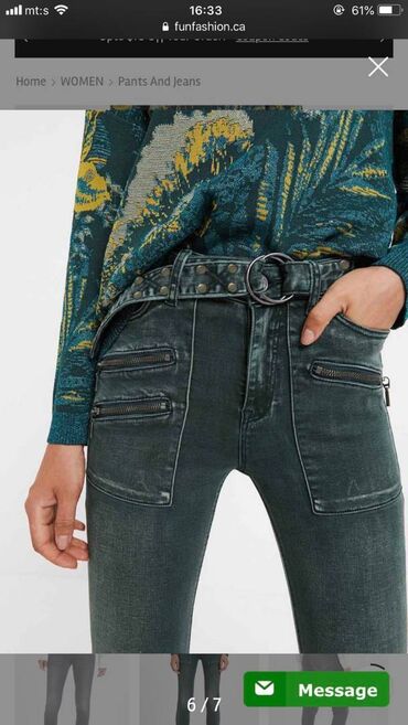 Farmerke: Moderne original Desigual farmerke naznačene veličine 36. Imaju nešto — 4