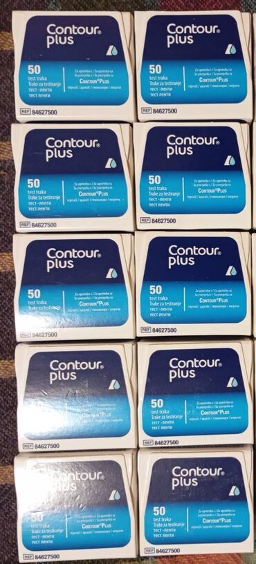 narukvica za dijabetičare: Bayer Contour Plus trakice za merenje secera u krvi. 50 trakica u