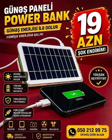 sandvic panel: Günəş enerjisi ilə işləyən portativ enerji paneli və USB çıxışı. - — 1