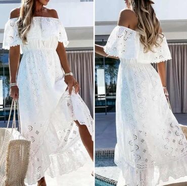 lidl haljine 2024: 9Fashion Woman bоја - Bela, Kratkih rukava