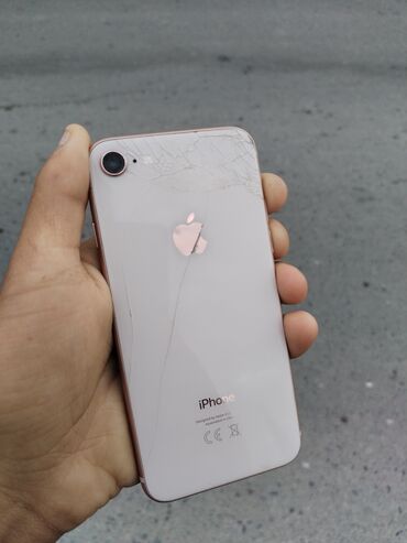 işlənmiş notbuk: IPhone 8, 64 GB, Rose Gold, Qırıq, Simsiz şarj