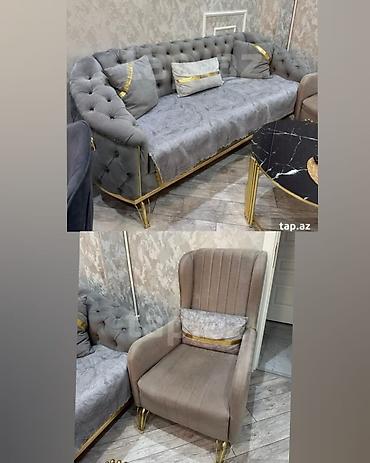 Divan-kreslo dəsti - Tərkib: 1 ədəd geniş divan və 1 ədəd kreslo -