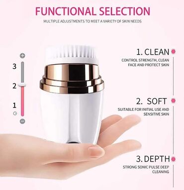 Aparati za čišćenje lica: Cena 1.850 dinara 3u1 Vodootporna cetka i masazer za lice Opis — 3