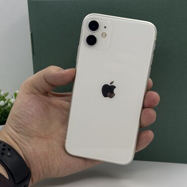 Apple iPhone: IPhone 11, Б/у, 128 ГБ, Белый, 100 %