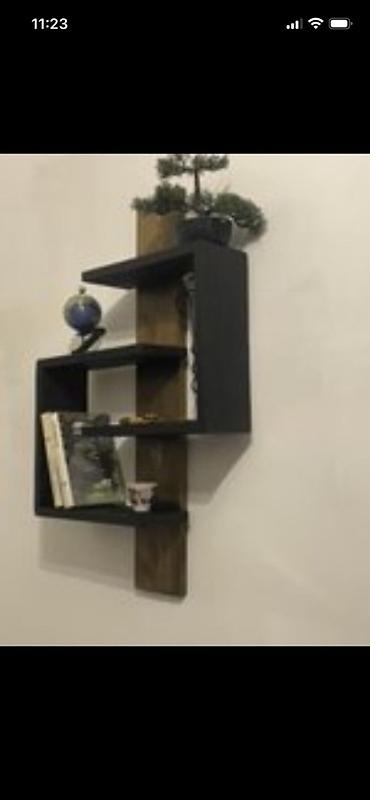 meyvə polkasi: Dekorativ divar rəfləri – əl işidir - Material: bərk ağac (taxta — 2