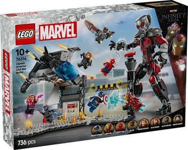 капитан америка: Lego Marvel 76314 Капитан Америка: Противостояние Боевик🦸New 2025!