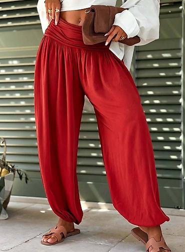 Pantalone: Ženske pantalone harema kroja – lagane i lepršave - Model: široke — 8