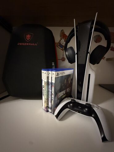 телефон флай 5 с: Ps5 slim. Pulse 3d. 4 eded oyun (Resident Evil 4, Rachet Clank Rift