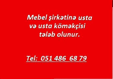 sumqayit iş elanları 2023: Мебельщик требуется, 6/1, 2 раза в месяц оплата