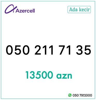 azercell elaqe nomresi mobil: Azercell 050211 nomre. Ada kecir. Almaq isteyen zeng etsin. Elaqe