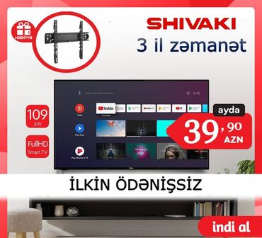 Şəhər velosipedləri: Yeni Televizor 43" Ünvandan götürmə